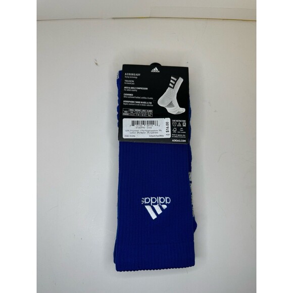Adidas Creator 365 Maximum Cushion Crew Socks Men's XL 12-16 Blue NEW - Picture 2 of 2